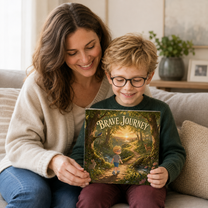 Sharing the personalized Brave Journey square picture book