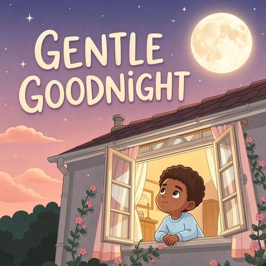 Gentle Goodnight English personalized storybook cover featuring Young boy