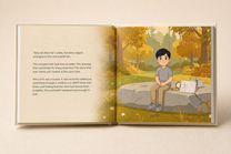 Another illustrated story spread inside the personalized The Place Inside hardcover book