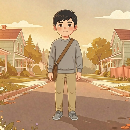 The Place Inside personalized story art featuring Older boy: There is a place Tariq goes when the world feels too loud. This morning, that place…