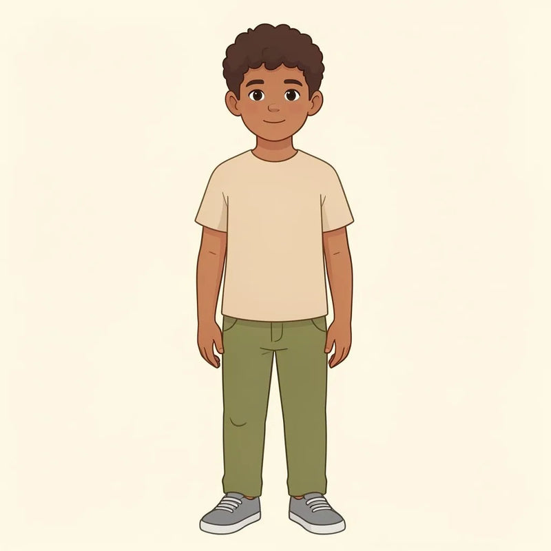Dieselbe Person als personalisierte Geschichtenfigur in Gentle Goodnight.